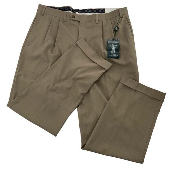 Lauren Ralph Lauren Ultraflex Dress Pants Mens 38WX34L Classic Fit Brown NWT - Picture 5 of 15